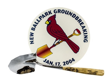 St. Louis Cardinals Shovel & Sign From Ground Breaking of New Stadium